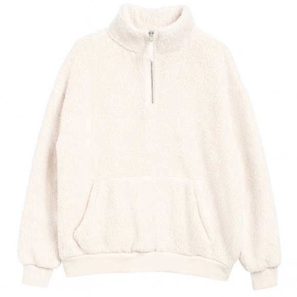 Copper Key Jackets & Blazers - Copper Key Cozy Cream Sherpa Pullover